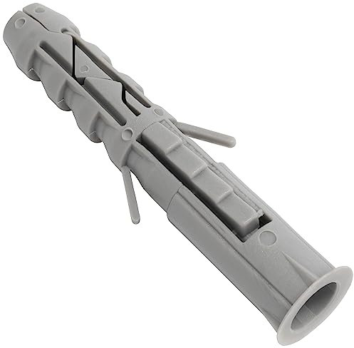 AERZETIX - C67103 - Juego de 20 Tacos clásicos Ø14x80mm con brida - en poliamida - mampostería fijación hormigón ladrillo bloque de cemento trabajo edificio tornillo construcción