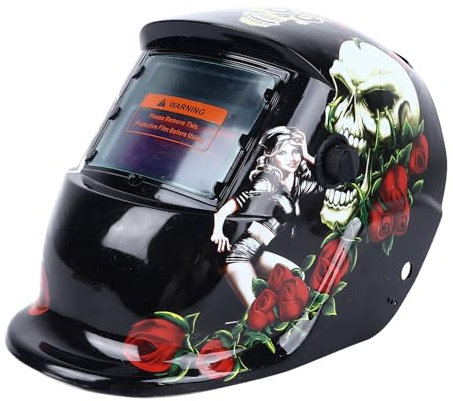 Casco per Saldatore Oscurante Automatico, Casco per Saldatura Oscurante Automatico Ad Energia Solare Cappuccio per Saldatura Anteriore Regolabile in Continuo