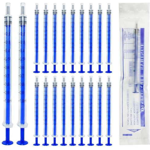 HOUSTA 50 stycken sprutor 1 ml sprutor set engångssprutor utan nål sugspruta oljespruta flytande spruta för utfodring av husdjur vätskemätning påfyllning industriell användning