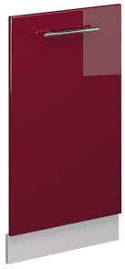 Vicco Geschirrspülblende Fame-Line, Bordeaux Hochglanz, 45 cm ohne Arbeitsplatte