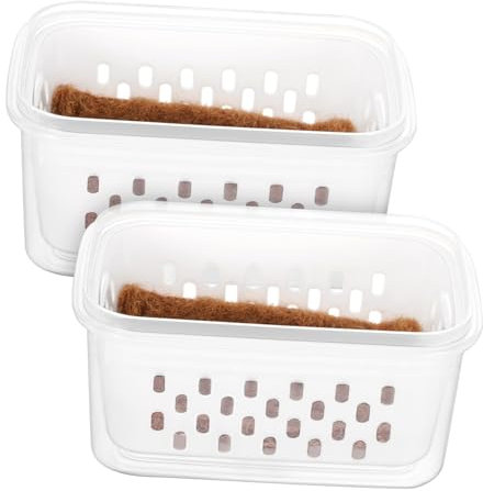 Kisangel 2pièces Lot de Pots De Germination Transparent Contenants De Démarrage pour avec Drainage Accessoires De Jardinage Adaptés Aux Amateurs Et Professionnels