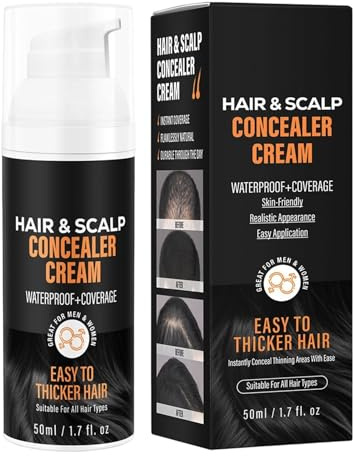 Corrector Capilar para Raíces, 50ml Tinta en Crema para Disimular Canas y Dar Volumen al Cabello, Aplicador de Punta Giratoria, Resistente Agua Sudor