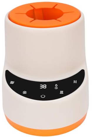Chrees Calentador de leche de calentamiento rápido, calentador de botellas para sacudir y descongelar para viajes con 3 niveles de calor, adecuado para la mayoría de botellas (enchufe de la UE)