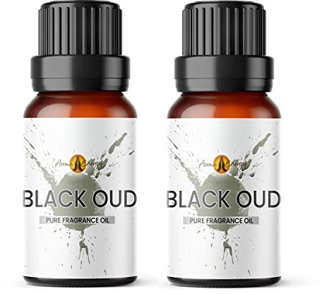 Aroma Energy Black Oud Inspired Fragrance Oil for Diffusers, 2x10ml | For candle making, perfume oil, wax melts, soap, bath bombs, potpourri & slime, concentrated scent, Vegan, UK made