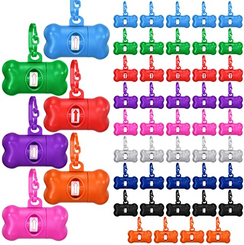 Zhehao 50 Pack Dog Poop Bag Holders for Leashes, Classic
