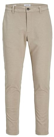 Jack & Jones Men's Jpstmarco Jjcooper Chino Noos Chino Trousers, Beige, 27W x 32L