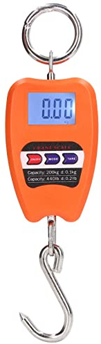 Digital Hanging Scale, 200kg/440lbs LCD Display Fish Scale, Portable Multi Function Crane Scale, Luggage Scale, Postal Scale, for Farm, Hunting, Bow Draw Weight, Big Fish