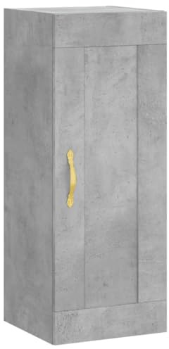 vidaXL Armoire Murale Gris béton 34,5x34x90 cm Bois d'ingénierie