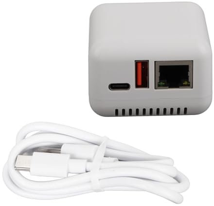 SustVita USB 2.0 Print Server, LAN Print Share Server, Supports Image Printing, High-Speed Connectivity, Compatible with and Mac