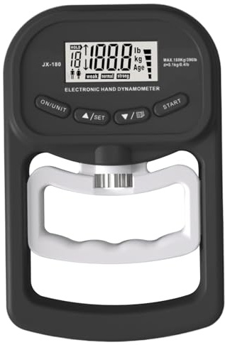 Lawnrden Grip Strength Tester 180 kg exakt handgrepp dynamometer med LCD-skärm automatisk inspelning elektronisk handgreppsmätare för sport skola hem, förstärkare