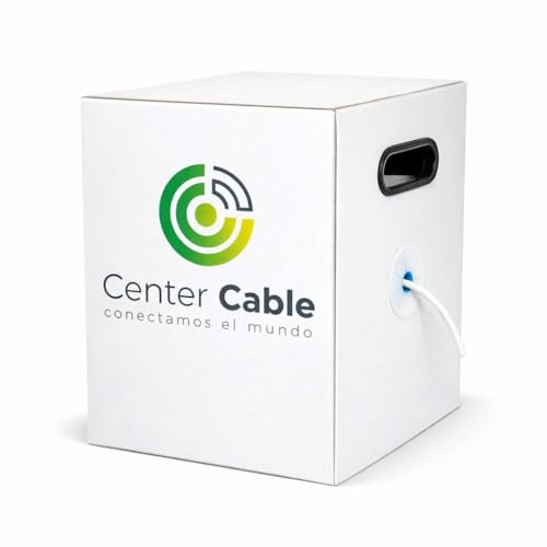 Center Cable Cable Ethernet UTP Cat 6 LSZH Dca Alta Velocidad hasta 1 Gbps – Ideal para Gaming, Streaming, CCTV y Redes – Caja con Bobina Interior 305 m – CC005025WD