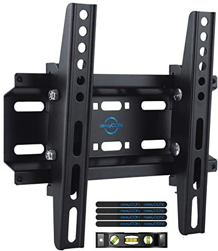 deleyCON Universal TV Monitor Wandhalterung 23-42 Zoll (58-107cm) Neigbar - 35Kg - bis VESA 200x200 - LCD LED OLED TFT Fernseher Halterung Halter
