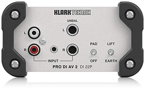 Klark Teknik PRO DI AV 2 DI 22P passive Stereo-DI-Box mit Midas-Transformatoren und erweitertem Dynamikbereich