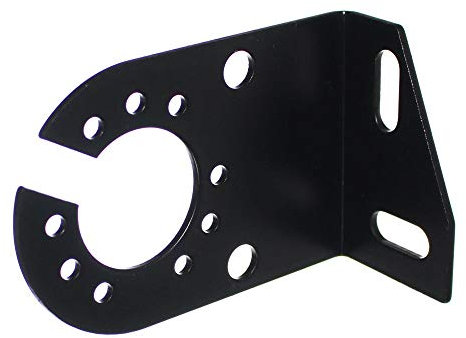 1 große Metall Anbauplatte HD Steckdosen-Halter für 7 & 13-polige Dose AHK Montageplatte Neu Old-Harvest Schwarz