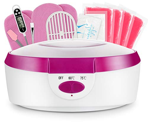 AYITOO Dispositivo per Bagno di Paraffina per mani e Piedi, con Accessori, Vasca per Cera Elettrica, con Cera di Paraffina 265W