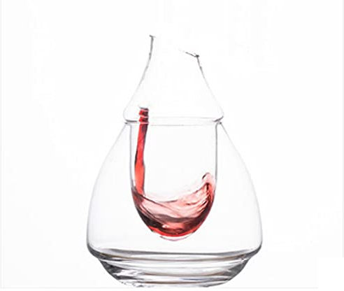 ZJXGW 200ML Glass Wine Bottle Hole Sake Glass Ice Jug Hamster Nest Cooling Room Beer Cooler Mini Gift Wine Carafe Superior Decanter