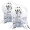 infactory 2er-Set Schneekugeln mit singendem Weihnachtsmann, LED-Laterne