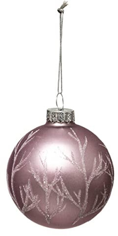FEERIC LIGHTS & CHRISTMAS - Glas weihnachtskugeln 70 mm Baum 3 sortimente - lila