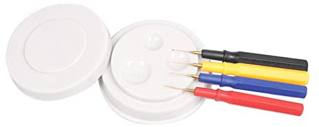 Beelooom UhrenöLer-Set 1 ÖLschale + 4 -ÖLstift-Kit Kunststoff-UhrenöLer-Werkzeug Uhrmacher-Uhrenreparatur-Wartungswerkzeug