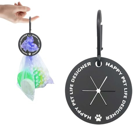 Hundekotbeutelhalter, Kotbeutelhalter mit Karabiner-Clip, Hände frei Poop Bag Carrier für Leine Haustierkotbeutelspender für Hundespaziergänge Fahrradzubehör E9GBDTLQ