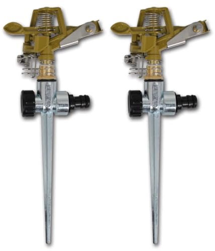 Furniture select-Impulse Sprinklers Garden Watering Zinc Metal Spike 2 pcs