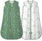 MIKAFEN 2er Pack Baby Schlafsack Sommer 0.5 Tog,100% Baumwolle Kinder Sommerschlafsack für Jungen und Mädchen, Sternbild & Grüner Fuchs,6-14 Monate