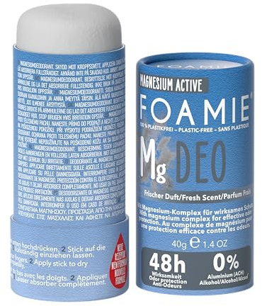 Foamie Deodorante Solido Uomo Refresh - nuova formulazione - Deo Stick dal profumo intensamente rinfrescante - deodorante efficace 48h senza alluminio - stick deodorante vegano & senza plastica, 40g
