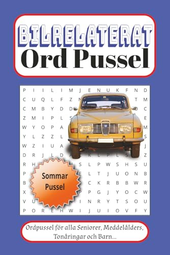 Bil Ordsök Pussel bok: Ordsök med Lätt att förstå och läsa om, Bilar, Bildelar (Med Mera) BLACK AND WHITE INTERIOR WITH WHITE PAPER 6 X 9 BLEED