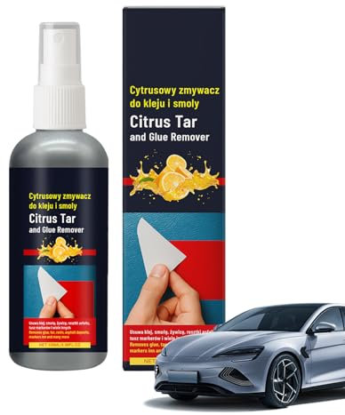 Rimozione della colla per auto, detergente per vetri e macchie fortemente adesive e rimozione dei residui di colla, rimuove senza sforzo la colla e i residui di grasso di catrame, adatto per una vasta
