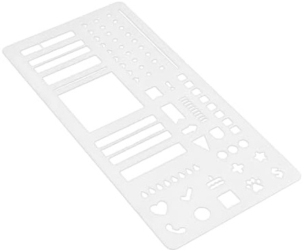 Hitburu Pochoir Calendrier, Modèles De Calendrier, Règle Pointillée pour Bannières Listes Étampes Lettrage Signet Dessin Planification Carnet Loisirs Créatifs