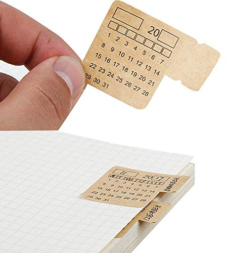 30 Calendar Stickers for Planners Self Adhesive Index Tabs Monthly Index Dividers Bullet Journal/Planners/Agenda