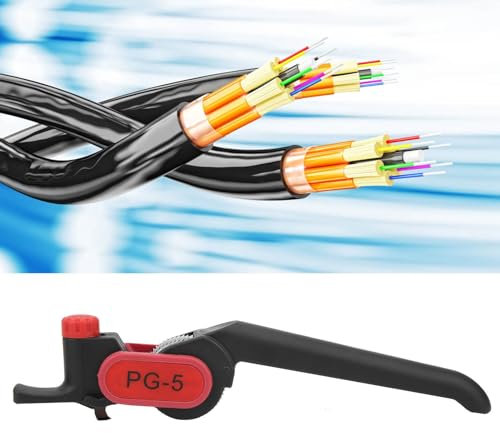 Abisolierzangen, Abisolierzange Handbuch Längsschneider Lichtwellenleiter Abisolierzange Kabelzange Crimper Zange Klemmwerkzeug Austauschbarer Klingendurchmesser 25 mm PG-5