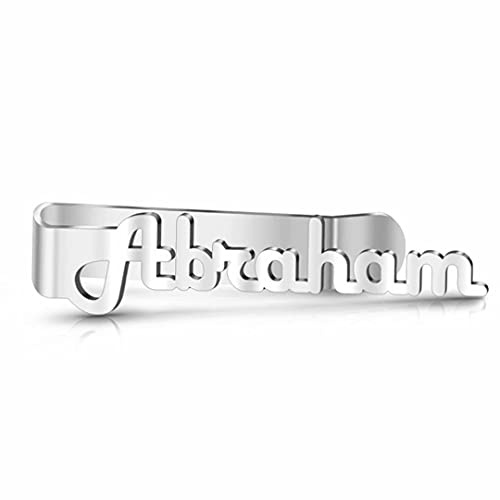 Godchoices Clip de Corbata Personalizado Nombre Grabado Personalizado Grabado Personalizado Pin de Barra de Corbata Corbata Clips de Negocios de Boda para Hombres Papá Regalo de Boda Padrinos de Boda
