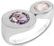 Celesta Silber Damen Ring 925/- Sterling Silber Glänzend Amethyst, Rosenquarz Silbergrau 390270086