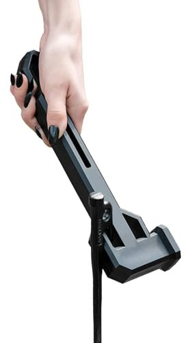 Rurunklee Zelthammer, Campinghammer für Zeltheringe,Rutschfester Zelthering-Nagelzieher, Campinghammer - Pfahlentferner-Werkzeug, tragbarer, leichter Zelt-Erdnagelhammer für den Außenbereich, schwarz