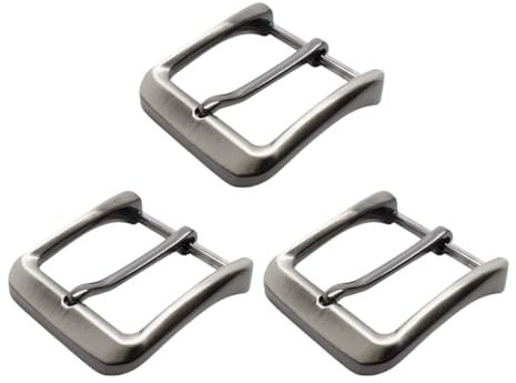 MIRKUZI Fibbie per cinture da uomo Confezione da 3 fibbie per cintura da uomo Fibbia per cintura classica Fibbia per cintura Fibbia per cintura di ricambio per uomo
