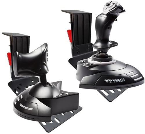 WELLMETE 2 Set Hotas Flight Sim Desk Mount for PC Game Flight Joystick Compatible with Turtle Beach Flightdeck and Thrustmaster Flight Joystick and Throttle T16000, TCA, Hotas X, Hotas One, Hotas 4