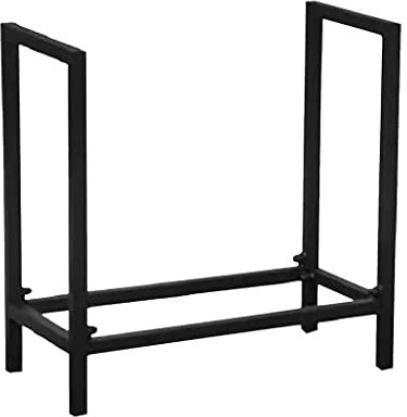 GUHPZA Firewood Rack Wrought Iron Wood Storage Rack Bracket Fireplace Firewood Stand Timber Stacking Single Layer