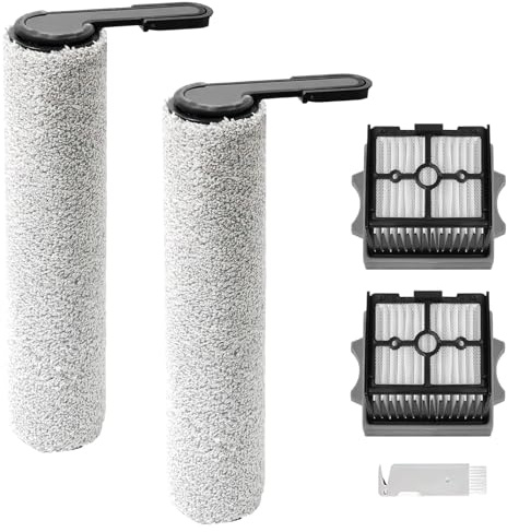 Cleptorize Parti di Ricambi per Tineco Floor One Stretch S6/ Switch S6/ S7 Stretch Ultra/ S6 stretch lite/ S9 Artist, Kit di 2 Spazzole a Rullo, 2 Filtro, 1 Spazzola di Pulizia