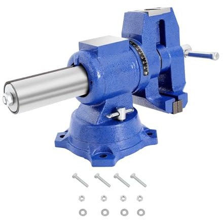 Tornillo de banco de 100 mm, multivise, dispositivo de taller, giratorio 360°, tornillo de banco, resistente, multiusos, para trabajos de madera, fabricación de modelos