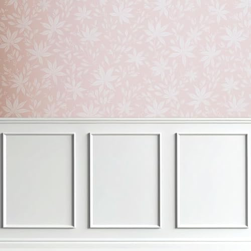 Decoración interior, paneles de pared, paneles de pared 3D, moldeo de pared precortado, 2 juegos de moldeo de acento avanzado, 40 x 50 cm, paneles adhesivos prefabricados para zócalos y molduras de