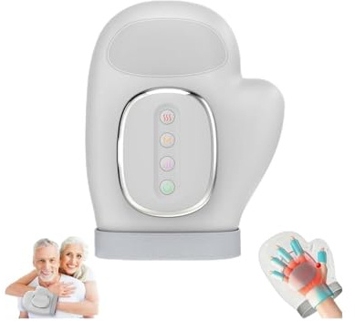 Masajeador de manos con alivio de calor y compresión, Máquina Masaje Muñeca Recargable Con Cuidado Frío Y Caliente, 3 Temperaturas, 5 Niveles, Guante Compresión Portátil ParaArtritis, Artrosis
