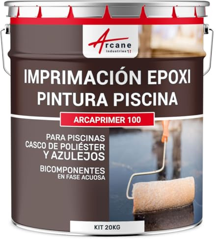ARCANE INDUSTRIES Primaire epoxy transparente pour béton, métal, carrelage : Arcaprimer100-20 kg (jusqu'à 100 m