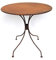 Hirsch Terracotta Tisch aus Metall Ø 72 cm stabil und massiv in Naturrost Rostoptik, Blumenhocker Beistelltisch Gartentisch rund in rost