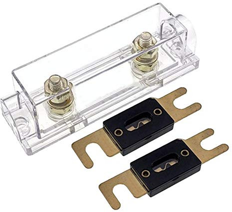 ETOPARS 500A Portafusibili ANL Lame d'oro 500Amp ANL Fusibile Auto automobilistica Audio Sicurezza Proteggere Placcato Adatto 0 2 4 Calibro