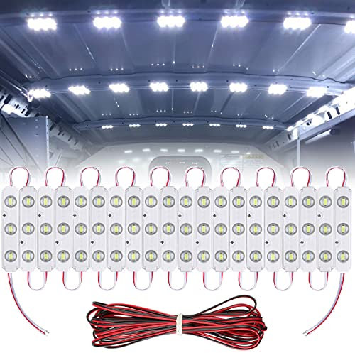 Topcloud 60 LEDs 12V Van Innenraum Licht Auto Deckenleuchten Kit, Super helle Beleuchtung Lampe für Van RV LKW Auto Fahrzeug Boote Caravans Anhänger LKW Fracht Transit Bus