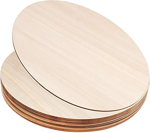 D L D - Cerchi in legno per artigianato, 12 pezzi da 30 cm, rotondi non finiti per decorazioni e pittura