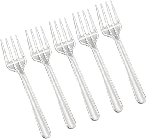 XINGXINLIAN 200 Pezzi Forchette da Dolce, Forchette da Dessert Riutilizzabili, Set Forchette per Feste di Compleanno, Buffet, Picnic, Barbecue, Matrimoni, Campeggio