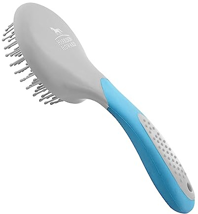 Harrison Howard Horse Mane and Tail Brush - Professional Grooming Brush, Equestrian Detangler, Non-Slip, Light Blue