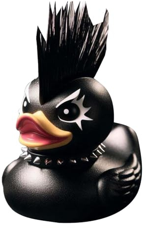 Pato Ducksville de Resina - Decoración Gótica Oscura, Figura y Estatua de Goma para Baño, Estilo Malvado de Duckieville